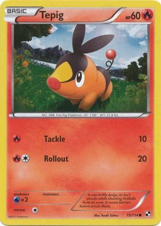Tepig (15/114) (Cosmos Holo) [Black & White: Base Set] - Card Brawlers | Quebec | Canada | Yu-Gi-Oh!