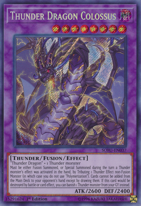 Thunder Dragon Colossus [SOFU-EN037] Secret Rare - Yu-Gi-Oh! - Card Brawlers | Quebec | Canada |