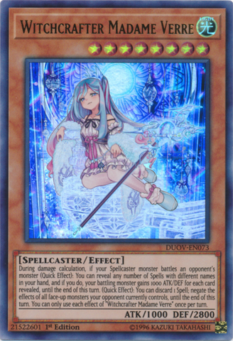 Witchcrafter Madame Verre [DUOV-EN073] Ultra Rare - Card Brawlers | Quebec | Canada | Yu-Gi-Oh!