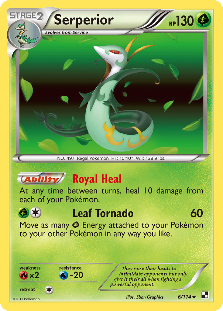 Serperior (6/114) [Black & White: Base Set] - Card Brawlers | Quebec | Canada | Yu-Gi-Oh!