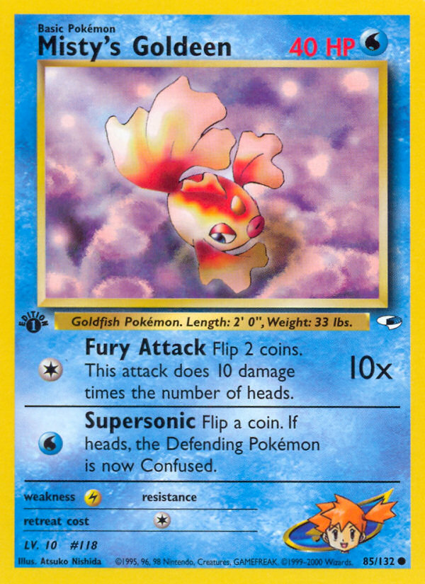 Misty's Goldeen (85/132) [Gym Heroes 1st Edition] - Card Brawlers | Quebec | Canada | Yu-Gi-Oh!