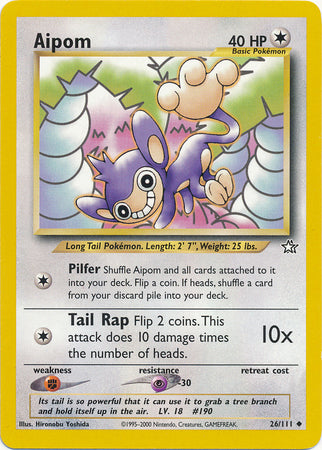 Aipom (26/111) [Neo Genesis Unlimited] - Card Brawlers | Quebec | Canada | Yu-Gi-Oh!