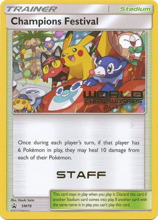 Champions Festival (SM78) (2017 Staff) [Sun & Moon: Black Star Promos] - Card Brawlers | Quebec | Canada | Yu-Gi-Oh!