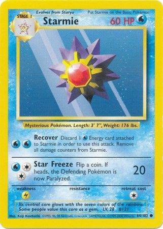 Starmie (64/102) [Base Set Unlimited] - Card Brawlers | Quebec | Canada | Yu-Gi-Oh!