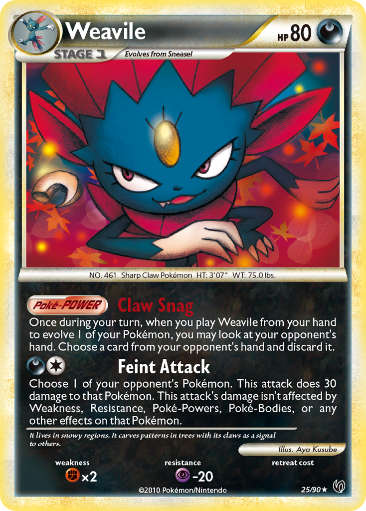 Weavile (25/90) [HeartGold & SoulSilver: Undaunted] - Card Brawlers | Quebec | Canada | Yu-Gi-Oh!