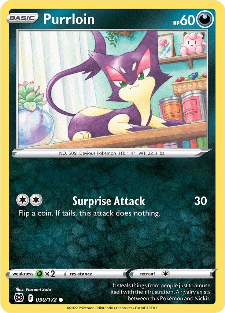 Purrloin (090/172) [Sword & Shield: Brilliant Stars] - Card Brawlers | Quebec | Canada | Yu-Gi-Oh!