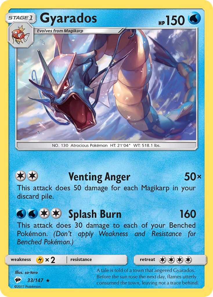 Gyarados (33/147) [Sun & Moon: Burning Shadows] - Card Brawlers | Quebec | Canada | Yu-Gi-Oh!