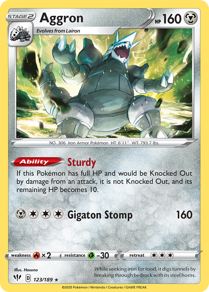 Aggron (123/189) [Sword & Shield: Darkness Ablaze] - Card Brawlers | Quebec | Canada | Yu-Gi-Oh!