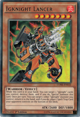 Igknight Lancer [CORE-EN032] Rare - Yu-Gi-Oh! - Card Brawlers | Quebec | Canada |