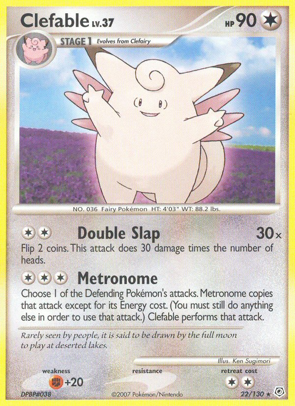 Clefable (22/130) [Diamond & Pearl: Base Set] - Card Brawlers | Quebec | Canada | Yu-Gi-Oh!