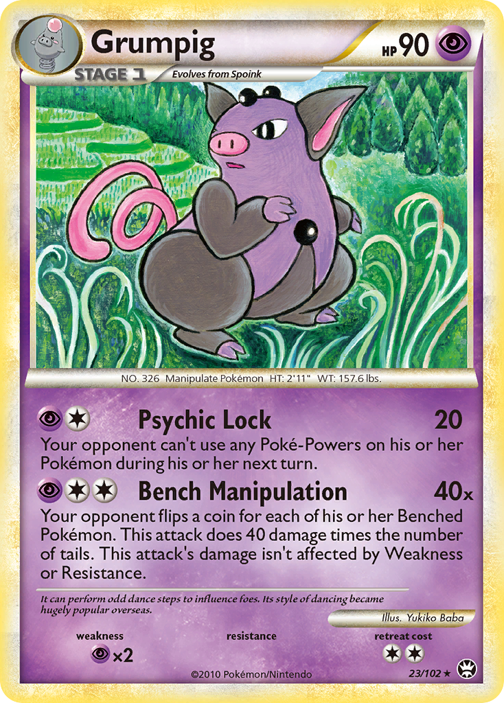 Grumpig (23/102) [HeartGold & SoulSilver: Triumphant] - Card Brawlers | Quebec | Canada | Yu-Gi-Oh!