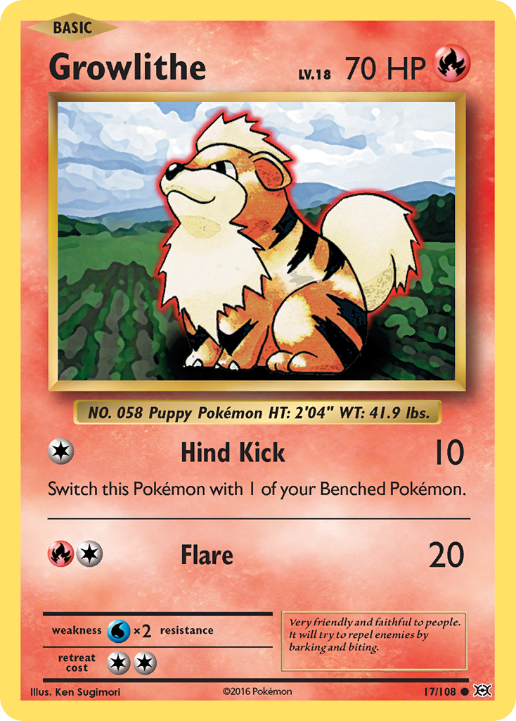 Growlithe (17/108) [XY: Evolutions] - Card Brawlers | Quebec | Canada | Yu-Gi-Oh!