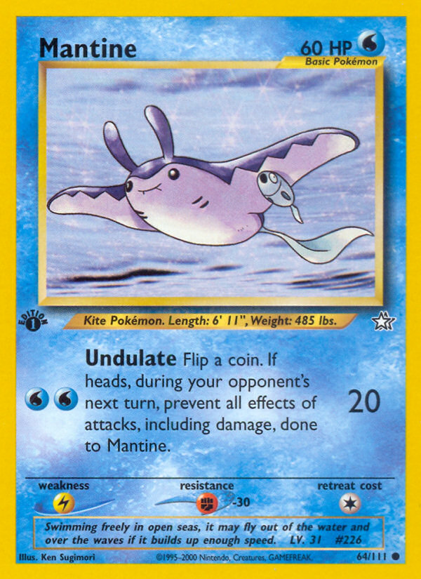 Mantine (64/111) [Neo Genesis 1st Edition] - Card Brawlers | Quebec | Canada | Yu-Gi-Oh!