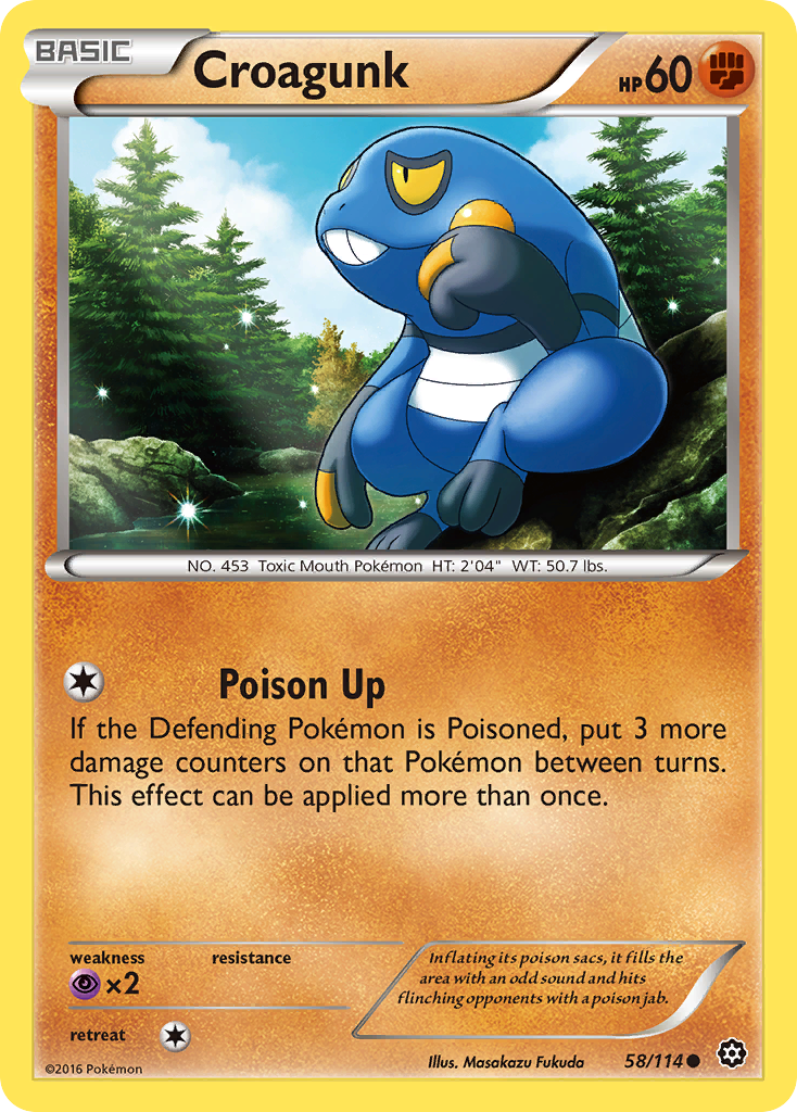 Croagunk (58/114) [XY: Steam Siege] - Card Brawlers | Quebec | Canada | Yu-Gi-Oh!