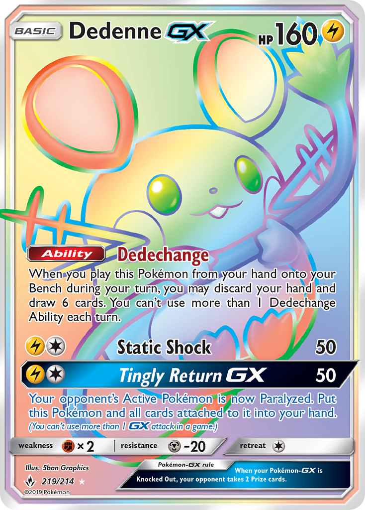 Dedenne GX (219/214) [Sun & Moon: Unbroken Bonds] - Card Brawlers | Quebec | Canada | Yu-Gi-Oh!