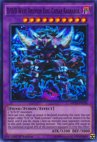 D/D/D Wave Oblivion King Caesar Ragnarok [MP16-EN138] Super Rare - Card Brawlers | Quebec | Canada | Yu-Gi-Oh!