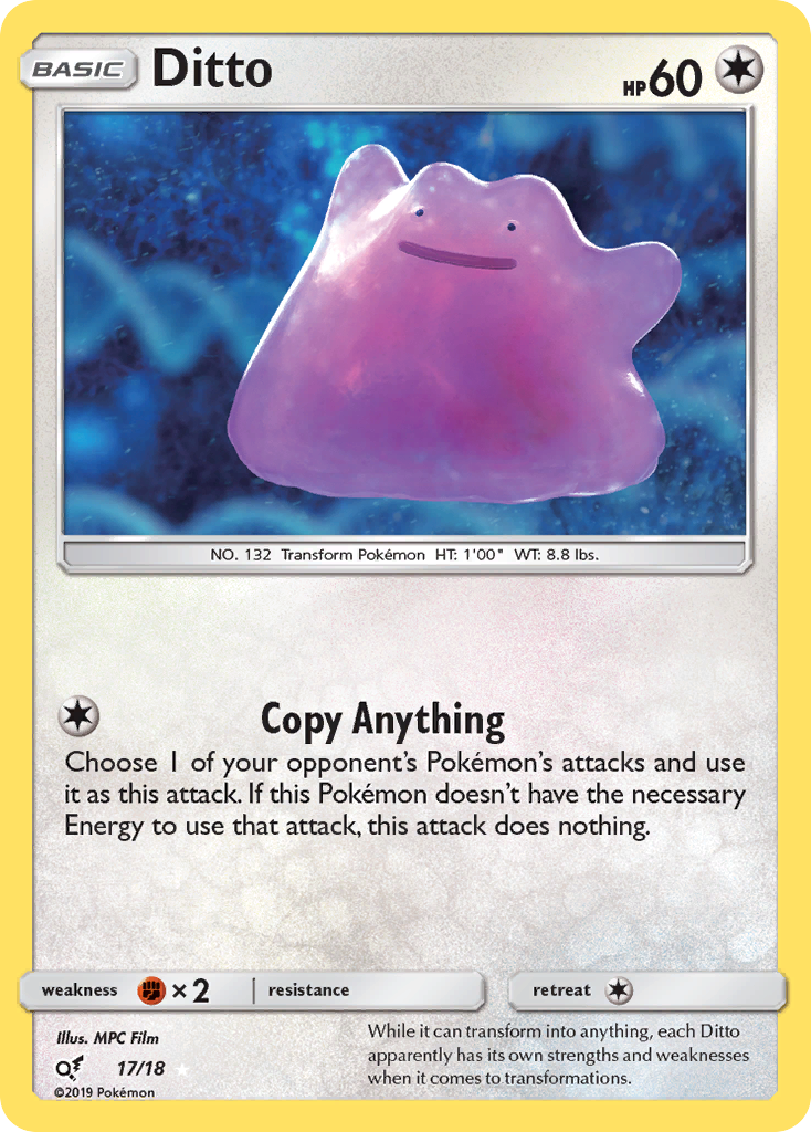 Ditto (17/18) [Sun & Moon: Detective Pikachu] - Card Brawlers | Quebec | Canada | Yu-Gi-Oh!