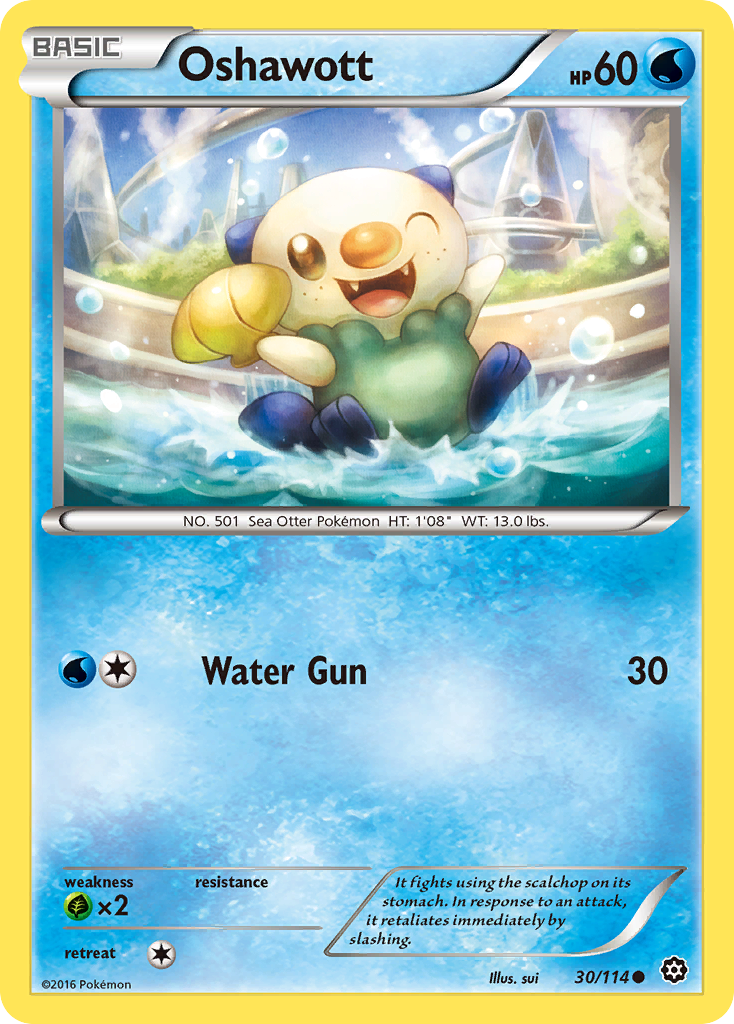Oshawott (30/114) [XY: Steam Siege] - Card Brawlers | Quebec | Canada | Yu-Gi-Oh!