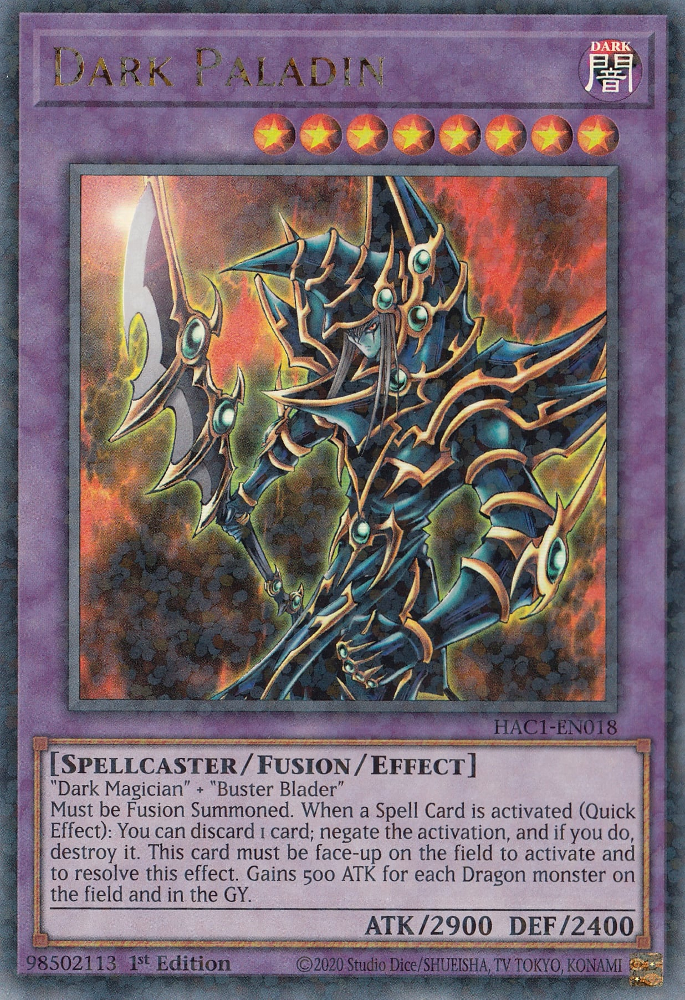 Dark Paladin (Duel Terminal) [HAC1-EN018] Parallel Rare - Card Brawlers | Quebec | Canada | Yu-Gi-Oh!