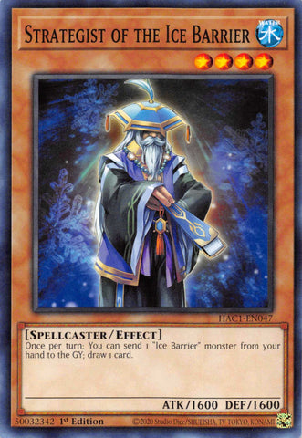 Strategist of the Ice Barrier [HAC1-EN047] Common - Card Brawlers | Quebec | Canada | Yu-Gi-Oh!