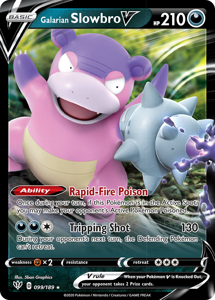 Galarian Slowbro V (099/189) [Sword & Shield: Darkness Ablaze] - Card Brawlers | Quebec | Canada | Yu-Gi-Oh!