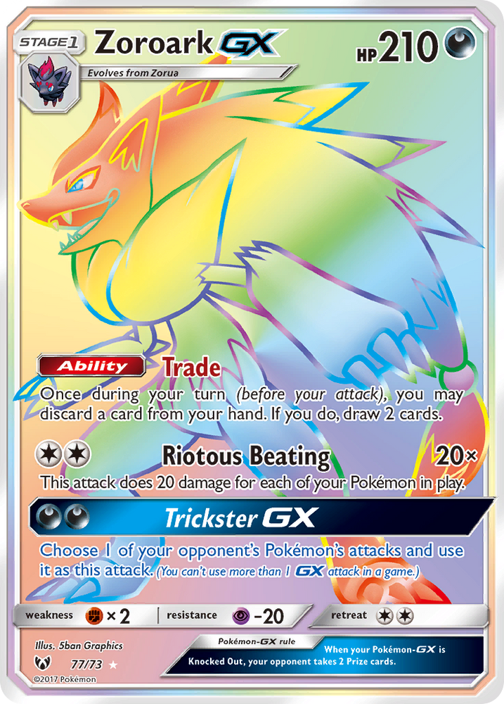 Zoroark GX (77/73) [Sun & Moon: Shining Legends] - Card Brawlers | Quebec | Canada | Yu-Gi-Oh!