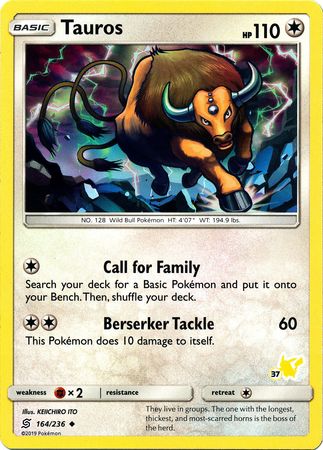 Tauros (164/236) (Pikachu Stamp #37) [Battle Academy 2020] - Card Brawlers | Quebec | Canada | Yu-Gi-Oh!