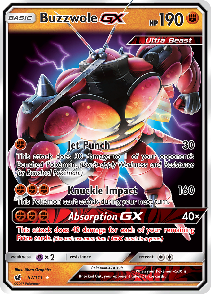 Buzzwole GX (57/111) [Sun & Moon: Crimson Invasion] - Card Brawlers | Quebec | Canada | Yu-Gi-Oh!