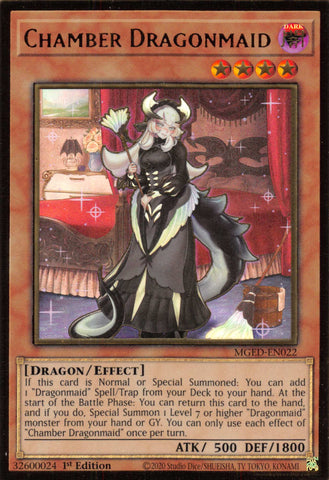 Chamber Dragonmaid [MGED-EN022] Gold Rare - Card Brawlers | Quebec | Canada | Yu-Gi-Oh!