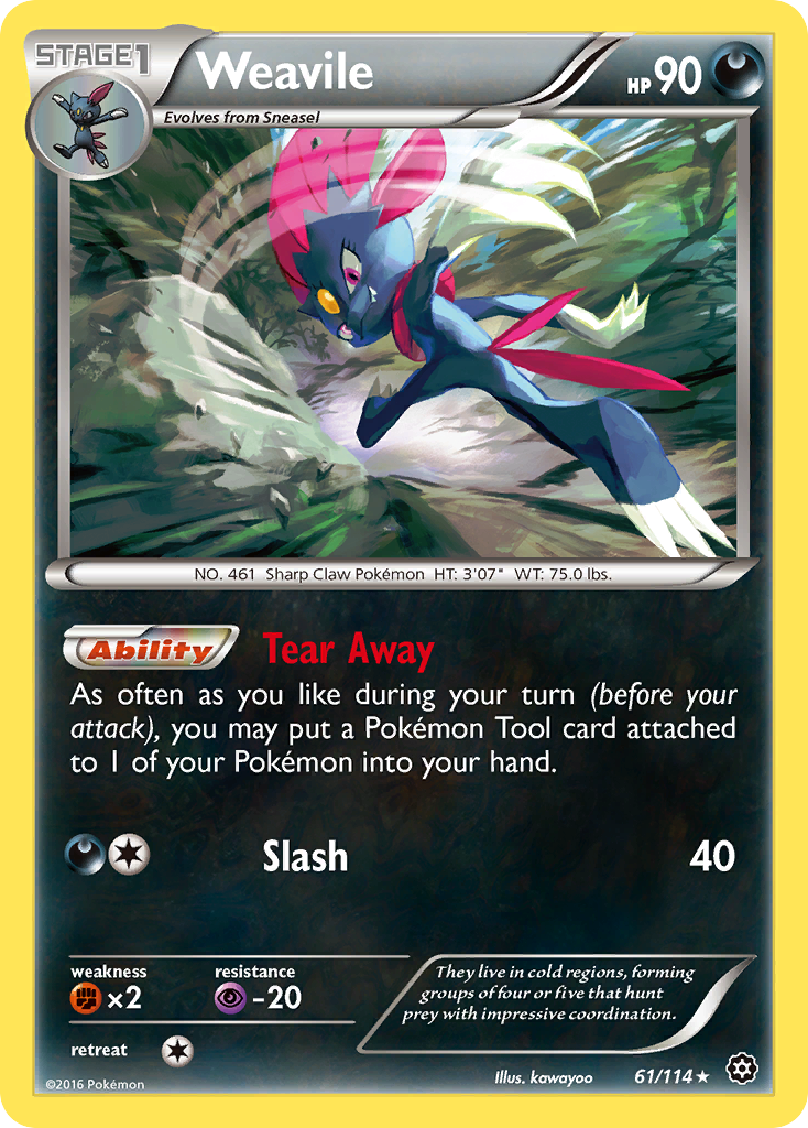 Weavile (61/114) [XY: Steam Siege] - Card Brawlers | Quebec | Canada | Yu-Gi-Oh!