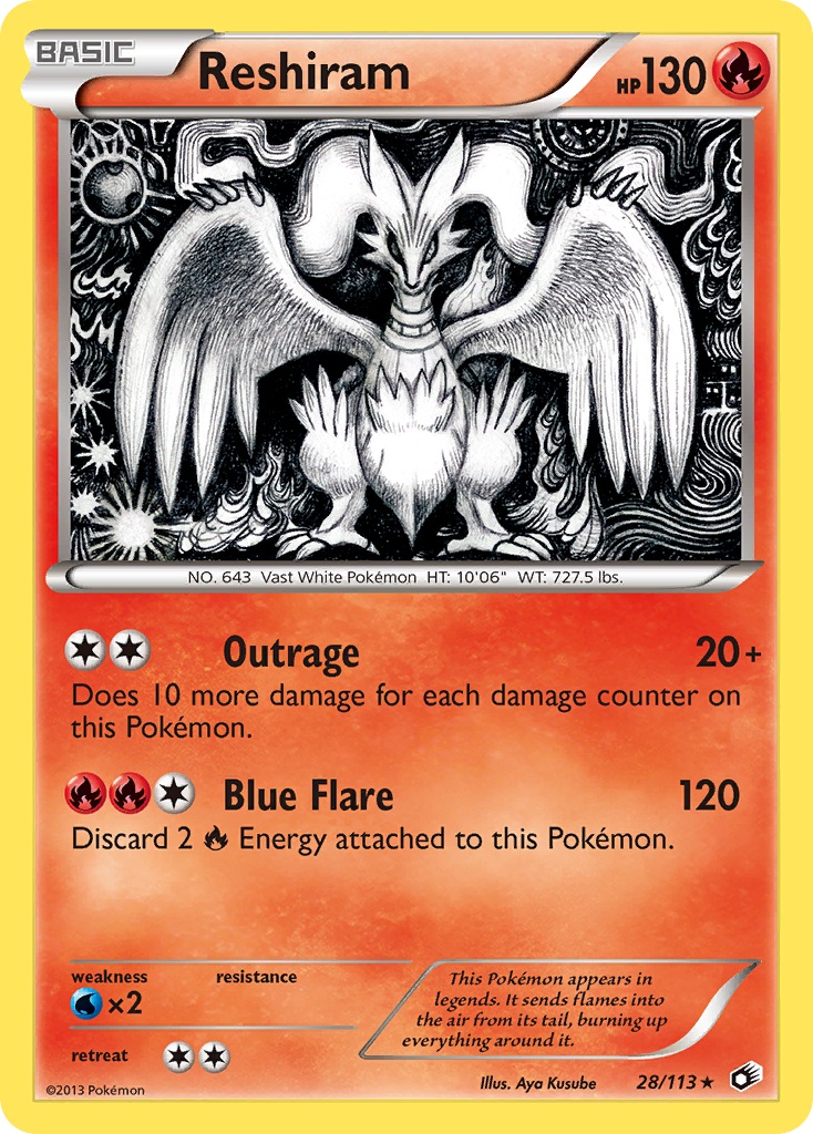 Reshiram (28/113) [Black & White: Legendary Treasures] - Card Brawlers | Quebec | Canada | Yu-Gi-Oh!