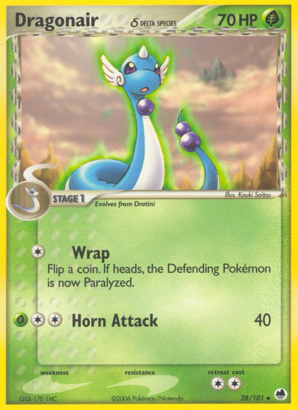 Dragonair (28/101) (Delta Species) [EX: Dragon Frontiers] - Card Brawlers | Quebec | Canada | Yu-Gi-Oh!