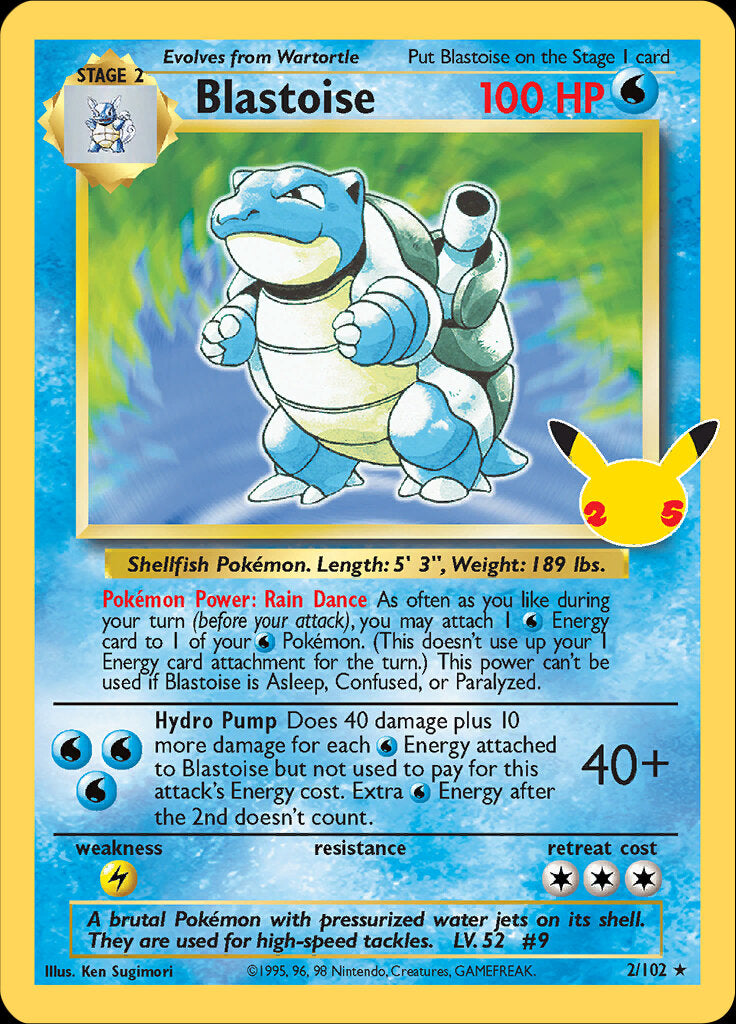 Blastoise (2/102) [Celebrations: 25th Anniversary - Classic Collection] - Card Brawlers | Quebec | Canada | Yu-Gi-Oh!