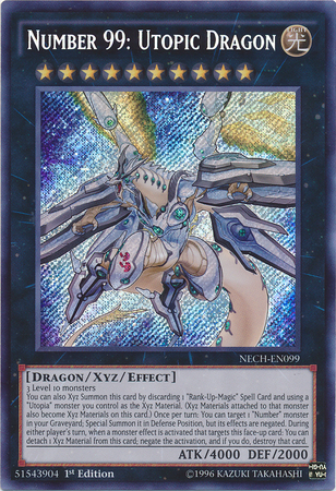 Number 99: Utopic Dragon [NECH-EN099] Secret Rare - Card Brawlers | Quebec | Canada | Yu-Gi-Oh!